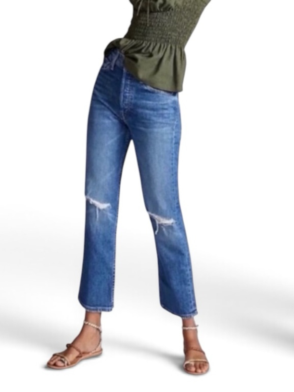 Mother Superior The Tomcat High Rise Straight Jeans Playing With Scissors | 26
